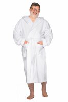 WEWO Frottee Bademantel mit Kapuze Weiss Damen und Herren...