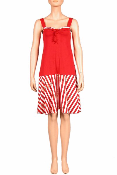 Nanso Strandkleid Kirje Tr&auml;gerkleid L&auml;nge ca.100 cm Modal Lyocell Jersey Kleid