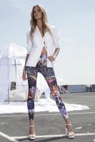 Legging City Leggings Fotodruck bunt City by Night