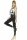 Legging Talco schmale Leggings Schwarz Crinkel-Leder-Optik