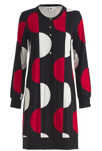 Nanso Damen Hauskleid Leisure Dress L&auml;nge ca. 95 cm Modal Baumwolle