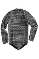 Manstore M760 Pullover Body Herren Body Langarm Norwegermuster silberfarben Lurex