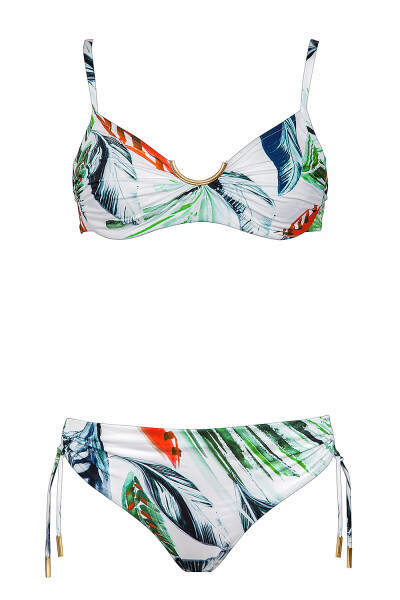 Maryan Mehlhorn White Leaves Bikini Set mit verstecktem B&uuml;gel