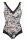 Charmline Safari Mood Damen Badeanzug V-Ausschnitt mit Blende Softschalen Unterbrustband