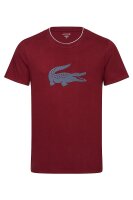 Herren T-Shirt kurzarm Schlafshirt gro&szlig;er Logodruck Kroko