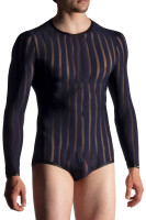 Pullover Body nachtblau mit transparenten Streifen