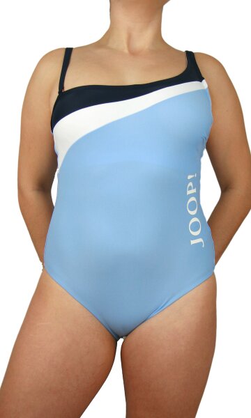 JOOP! Damen Badeanzug Einteiler verdeckter B&uuml;gel One Shoulder Xtra Life Lycra