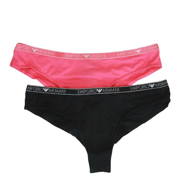 Emporio Armani Woman 2Pack Brazilian Brief Tangaslip Iconic Logoband