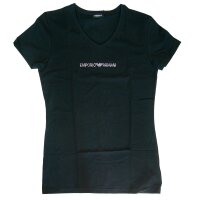 T-Shirt V-Neck 0P263 Unterziehshirt Glitzer Schmucklogo