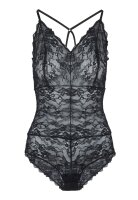 Black Hazel Lace Spitzen-Body aus semitransparenter...