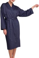 Signe Bademantel Peignoir Kimono Stil Morgenmantel aus...