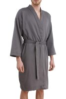Signe Bademantel Peignoir Kimono Stil Morgenmantel aus Baumwollsatin