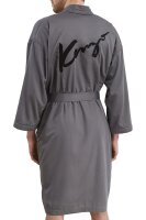 Signe Bademantel Peignoir Kimono Stil Morgenmantel aus Baumwollsatin