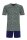 Herren Shorty Pyjama Kurzarm Zweiteiler mit V-Ausschnitt 100% Baumwolle