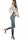 Legging Sit-Com schmale Leggings platzierter Fotodruck Jeansoptik