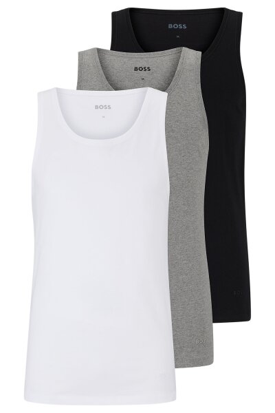 Herren Tank Top Unterhemd 3er Pack gesticktes Logo