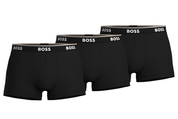 BOSS Trunk 3P Power Herren Unterhosen Baumwoll Stretch Short kurzes Bein