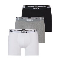 BOSS Boxer Brief 3P Power Herren Unterhosen l&auml;ngeres Bein Baumwoll Stretch