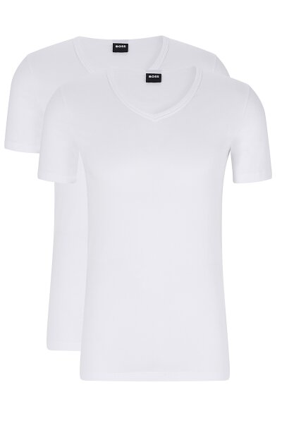 T-Shirt V-Neck 2P Kurzarm Unterziehshirt Slim Fit