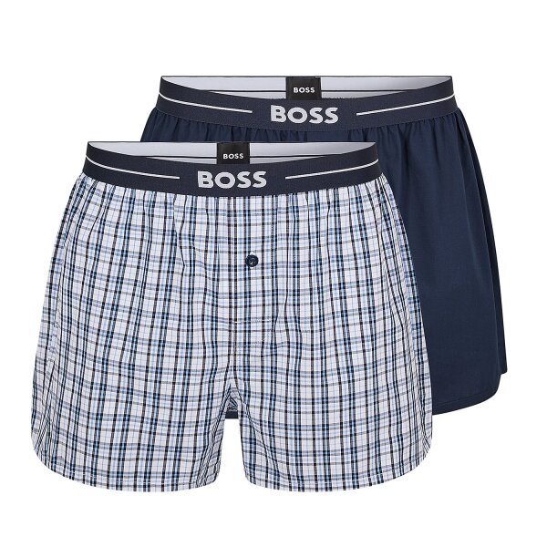 BOSS NOS Boxer EW 2P Herren Boxershorts Woven Boxer Pyjamahose kurz