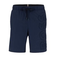 Herren Badeshort BOSS Whale l&auml;ngeres Bein recyceltes Material BOSS Stickerei