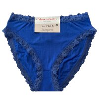 Damen Slips Cosy Modal Jersey Stretch Spitze Nina von C.3er Pack Jazzpant