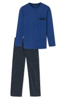 Herren Schlafanzug lang Pyjama Bio Baumwolle Jersey auch Langgr&ouml;&szlig;en Schiesser