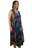 Strandkleid City-Kleid &auml;rmellos Sommerkleid figurschmeichelnd Hauskleid A-Linie bunt