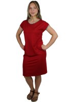 maritimes Strandkleid City-Kleid Kurzarm in Rot Viskosemix