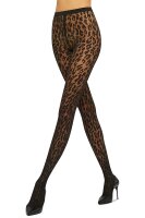 Wolford Leo Tights Damen Strumpfhose 20 DEN Animal Print eingestrickter Bund