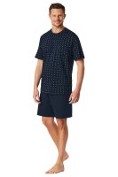 Schiesser Herren Schlafanzug kurz Pyjama Set Comfort Essentials reine Baumwolle