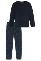 Long Life Soft Herren Schlafanzug lang Pyjama Rundhals...
