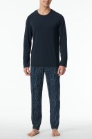 Long Life Soft Herren Schlafanzug lang Pyjama Rundhals...