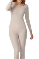 Damen Winterw&auml;sche Langarmshirt Unterziehshirt flache N&auml;hte Abschl&uuml;sse