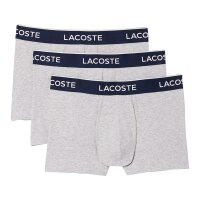 Herren Unterhosen 3er Pack Lacoste Cotton Stretch Trunk Bund Lacoste Schriftzug