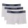 Herren Unterhosen 3er Pack Lacoste Cotton Stretch Trunk Bund Lacoste Schriftzug