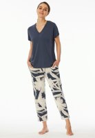 Damen Schlafanzug kurzarm 7/8 Hose Pyjama-Set Selected...