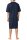 Hajo Herren Nachthemd Schlafshirt kurzer Arm Rundhals Knopfleiste Baumwolle Modal