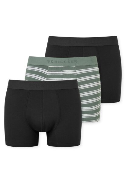 95/5 Shorts 3er Pack Organic Cotton Farbmix Logo Webbund Baumwolle