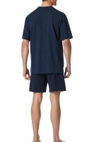Herren Schlafanzug V-Neck kurz Pyjama Set Comfort Essentials Baumwolle Schiesser