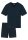Herren Schlafanzug V-Neck kurz Pyjama Set Comfort Essentials Baumwolle