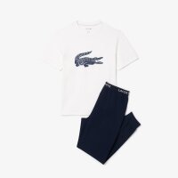 Herren Pyjama Schlafanzug Shirt kurzarm Hose lang Lacoste...