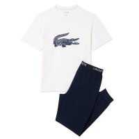 Herren Pyjama Schlafanzug Shirt kurzarm Hose lang Lacoste...