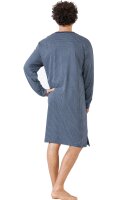 Herren Nachthemd ca 110 cm lang Sleepshirt langer Arm V-Neck Hajo Premium Cotton