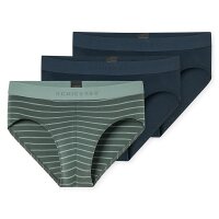 Rio-Slip 3Pack Schiesser 95/5 Organic Cotton Farbmix Logo Bund Stretch Baumwolle