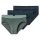 Rio-Slip 3Pack Schiesser 95/5 Organic Cotton Farbmix Logo Bund Stretch Baumwolle