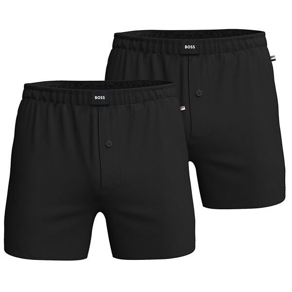 2P Jersey Boxer stoffbezogener Bund Eingriff mit Knopf Stretch Baumwolle BOSS