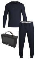 Herren Hausanzug Schlafanzug BOSS Xmas Long Set Zweiteiler Baumwolle Jersey