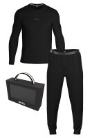 Herren Hausanzug Schlafanzug BOSS Xmas Long Set Zweiteiler Baumwolle Jersey