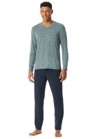Herren Schlafanzug lang atmungsaktiv weich langlebig Schiesser Long Life Soft
